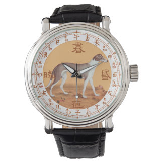 Chinese windhond (竹蔭西猊狗圖) Giuseppe Castiglione Horloge