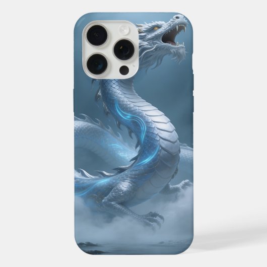 Chinese Witte Blauwe Draak Kunst Fantasy Ontwerp M iPhone Hoesje (Achterkant)