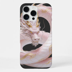 Chinese Witte Gouden Draak Fantasy Ontwerp Met  iPhone 16 Pro Max Hoesje