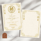 Chinese Witte Maan Nieuwjaar Slang Jaar Kaart