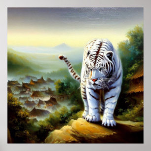 Chinese witte tijger (12) poster