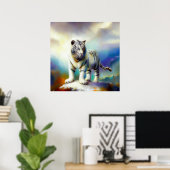 Chinese witte tijger (19) poster (Thuiskantoor)