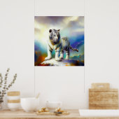 Chinese witte tijger (19) poster (Keuken)