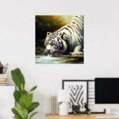 Chinese witte tijger (20) poster (Thuiskantoor)