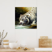Chinese witte tijger (20) poster (Keuken)