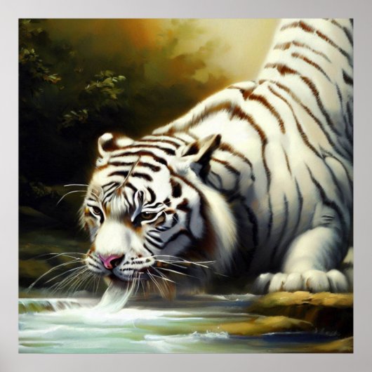 Chinese witte tijger (20) poster (Voorkant)