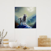 Chinese witte tijger (24) poster (Keuken)