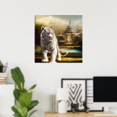 Chinese witte tijger (27) poster (Thuiskantoor)