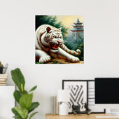 Chinese witte tijger (2) poster (Thuiskantoor)