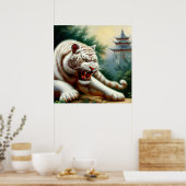 Chinese witte tijger (2) poster (Keuken)