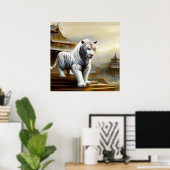 Chinese witte tijger (5) poster (Thuiskantoor)