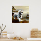 Chinese witte tijger (5) poster (Keuken)