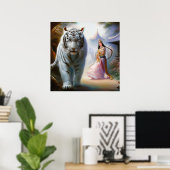 Chinese witte tijger (8) poster (Thuiskantoor)