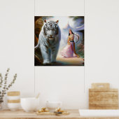 Chinese witte tijger (8) poster (Keuken)
