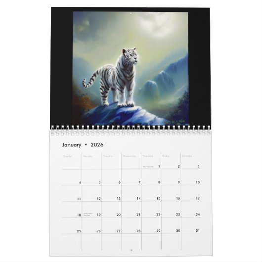 Chinese witte tijgers #2 kalender (Jan 2026)