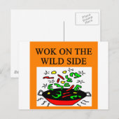 chinese wok kook briefkaart (Voorkant / Achterkant)