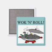 chinese wok kook magneet (Voorkant / Achterkant)