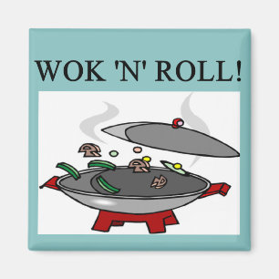 chinese wok kook magneet