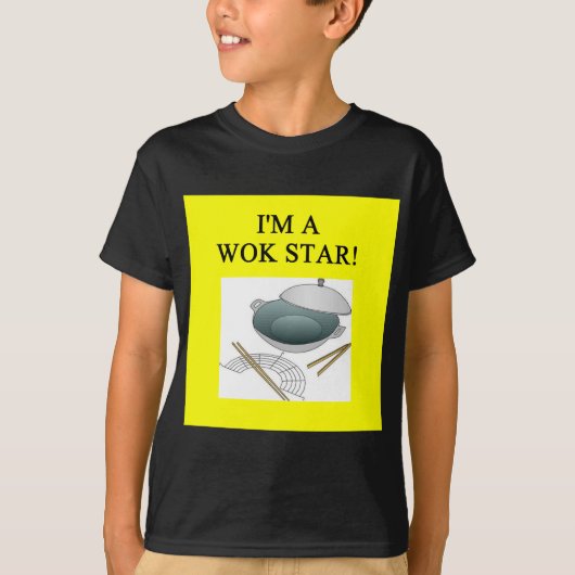 chinese wok kook t-shirt (Voorkant)