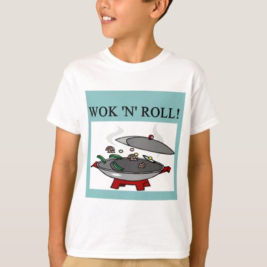 chinese wok kook t-shirt (Voorkant)