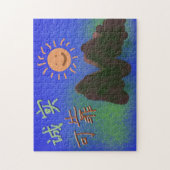 Chinese woorden: 诚 实, 可 靠 legpuzzel (Verticaal)