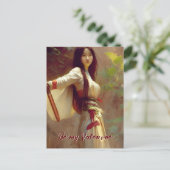 Chinese Wuxia vechter Martial Arts Valentijn Briefkaart (Staand voorkant)