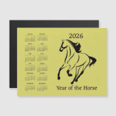 Chinese Year of the Horse Calendar Magnetic Card (Voorkant / Achterkant)