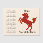 Chinese Year of the Horse Calendar Magnetic Card (Voorkant)