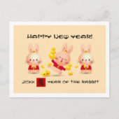 Chinese Year of the Rabbit | Custom Year Postcard Briefkaart (Voorkant)