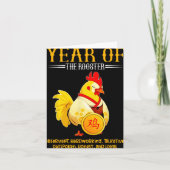Chinese Year Of The Rooster Zodiac Sign Happy Luna Kaart (Voorkant)