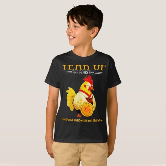 Chinese Year Of The Rooster Zodiac Sign Happy Luna T-shirt (Voorkant volledig)