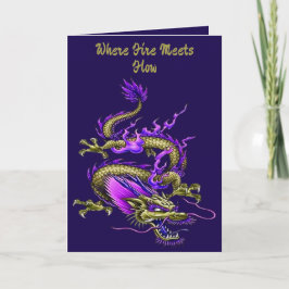 Chinese Yellow Wise Dragon Mythical Creature Kaart