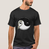 Chinese Yin and Yang Skeleton Hand Tai Chi Yoga Na T-shirt (Voorkant)