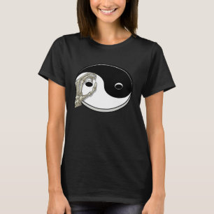 Chinese Yin en Yang Skelet Hand Tai Chi Yoga Na T-shirt