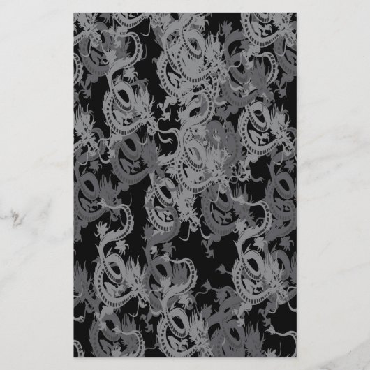 Chinese Ying Yang Dragon Briefpapier (Voorkant)