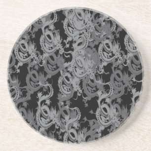 Chinese Ying Yang Dragon Zandsteen Onderzetter