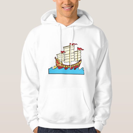 Chinese zeilboot Mannen hoodie (Voorkant)