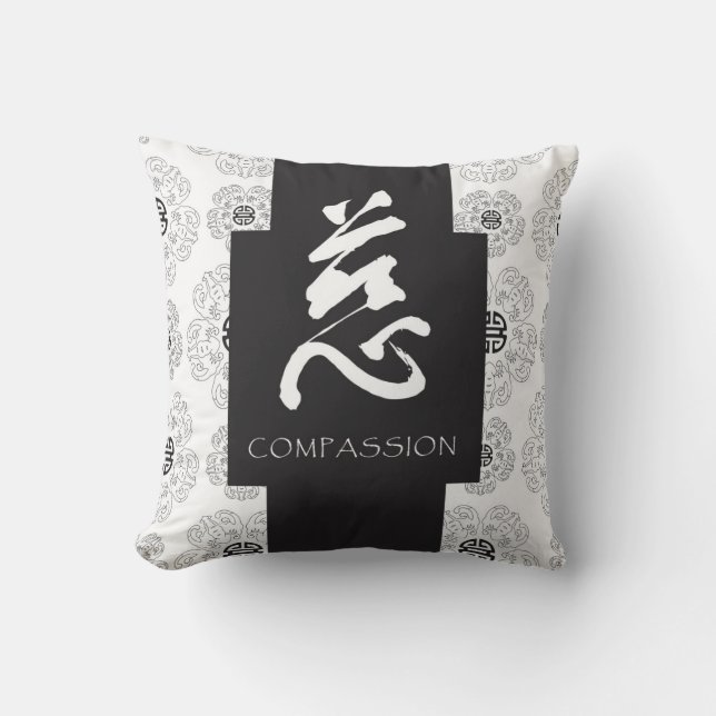Chinese zen Compassion Pillow Kussen (Voorkant)