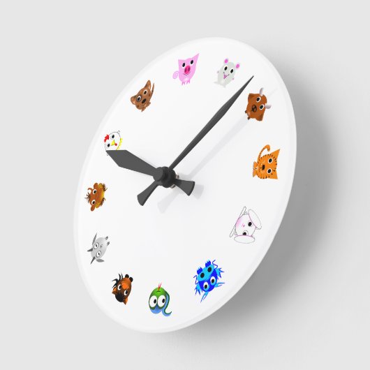 Chinese Zodiac Animals Ronde Klok (Hoek)