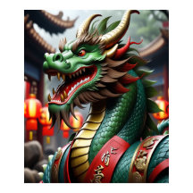 Chinese Zodiac Art Jaar van de Draak Realistisch 2