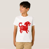 CHINESE ZODIAC DOG PAPERCUT ILLUSTRATIE T-SHIRT (Voorkant volledig)