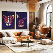 Chinese Zodiac Dog Wall Print | Rustic Farmhouse 