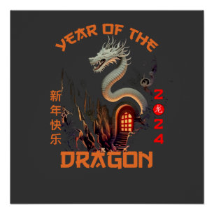 Chinese Zodiac Draak 2024 Perfect Poster