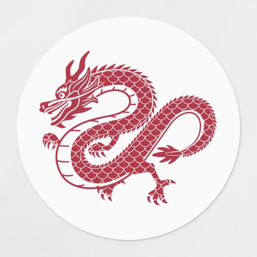 Chinese Zodiac Dragon 2024 Labels (Design 2)
