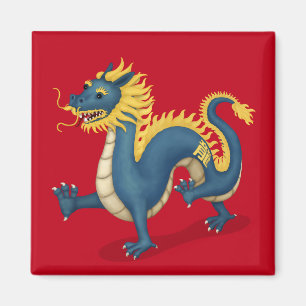 Chinese Zodiac Dragon Astrologie teken Rood Magneet