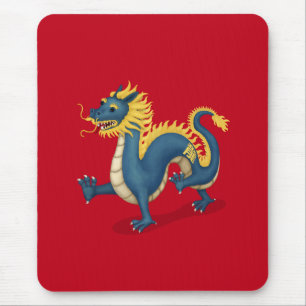 Chinese Zodiac Dragon Astrologie teken Rood Muismat