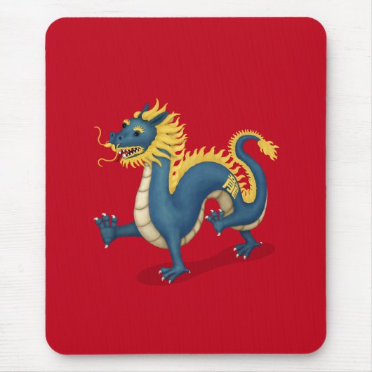 Chinese Zodiac Dragon Astrologie teken Rood Muismat (Voorkant)