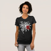 Chinese Zodiac Dragon Chick Black T-Shirt (Voorkant volledig)