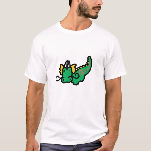 Chinese Zodiac Dragon Doodle Art T-shirt (Voorkant)