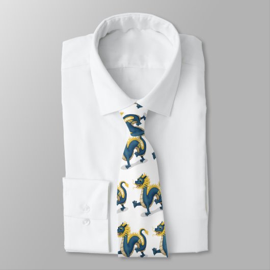 Chinese Zodiac Dragon Leuke Astrologie Teken Wit Stropdas (Gebonden)